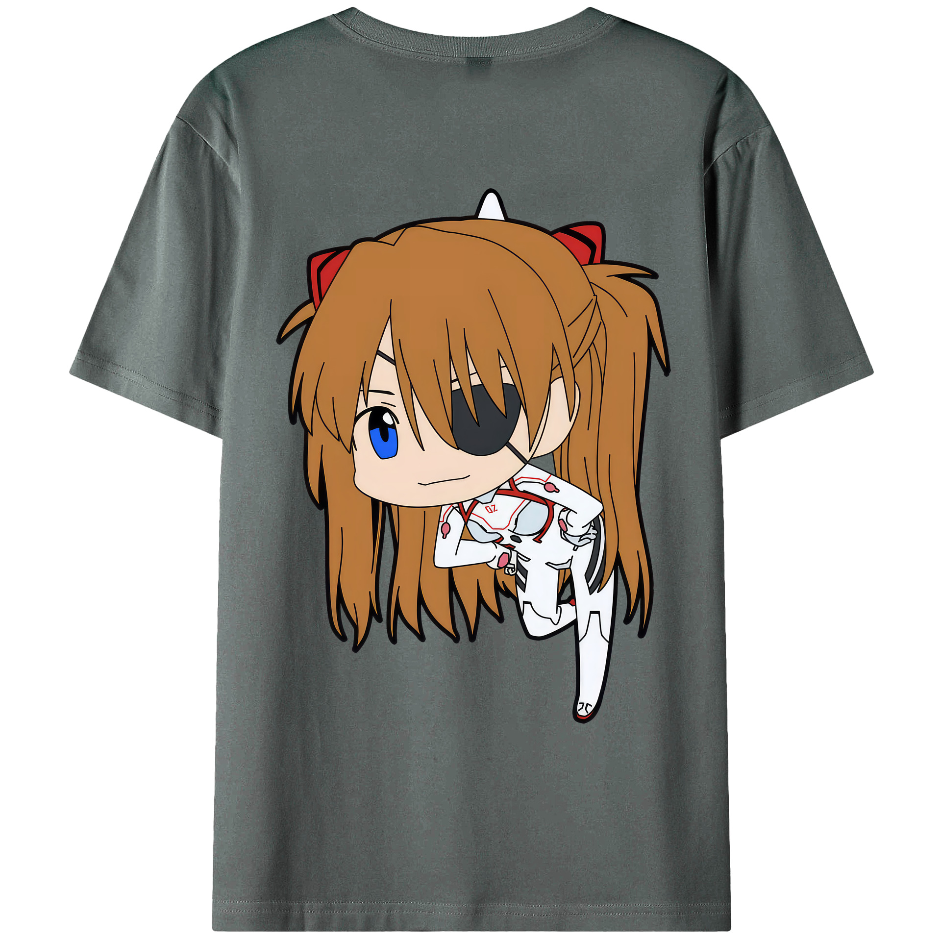 （画像用） EVA 新世紀エヴァンゲリオン 綿100％ メンズ半袖Tシャツ（バックプリント） 通気性